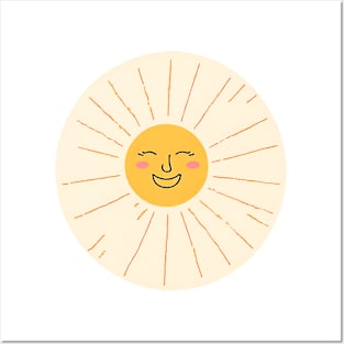 smiling sun Posters and Art